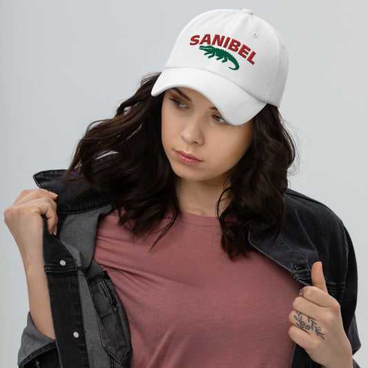 SANIBEL FLORIDA ALLIGATOR HAT - Sanibel Island FL Classic Dad Hats V2