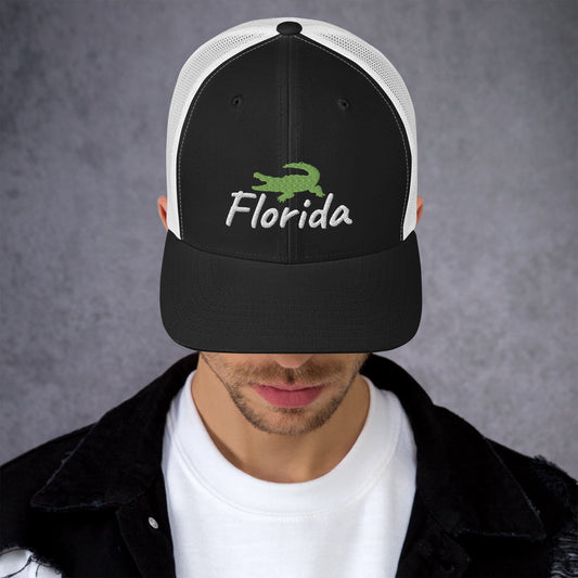 FLORIDA ALLIGATOR - Alligator Florida Retro Trucker Hat