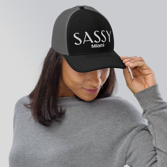 SASSY MIAMI CAP - Miami SASSY Snapback Trucker Hat