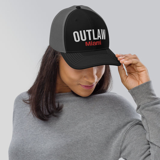 OUTLAW MIAMI FLORIDA HAT - Outlaw Miami Florida Snapback Trucker Hat