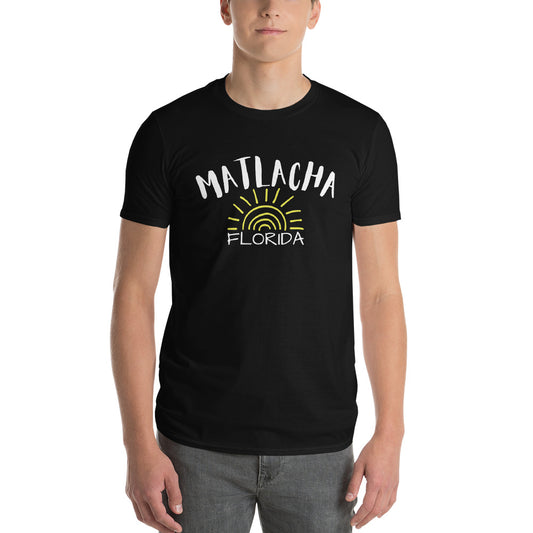 MATLACHA FLORIDA SUNSHINE - Matlacha FL with Sun - Premium Unisex T-Shirt - Gildan 980