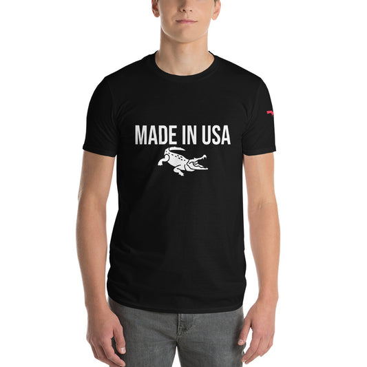 MADE IN USA ALLIGATOR T-SHIRT W/ FLORIDA MAP LEFT SLEEVE  - Florida Alligator Premium Lightweight T-Shirt