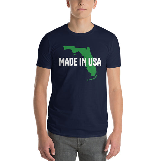 MADE IN USA T-SHIRT W/ FLORIDA MAP - Made in USA Shirt with a Florida Map Premium Lightweight T-Shirt