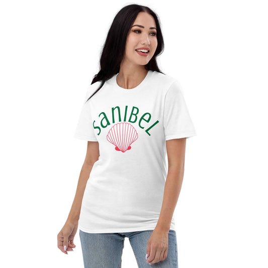 SANIBEL TSHIRT W/ SHELL - Sanibel Island Florida WHITE Unisex Lightweight T-Shirt - Gildan 980