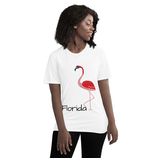 FLORIDA FLAMINGO T-SHIRT - WHITE Florida Flamingo Shirt