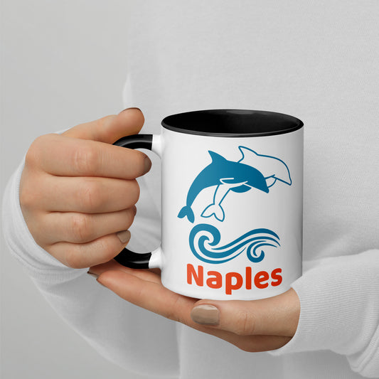 NAPLES DOLPHINS Mug with Color Inside - Naples Florida Dolphin Mugs