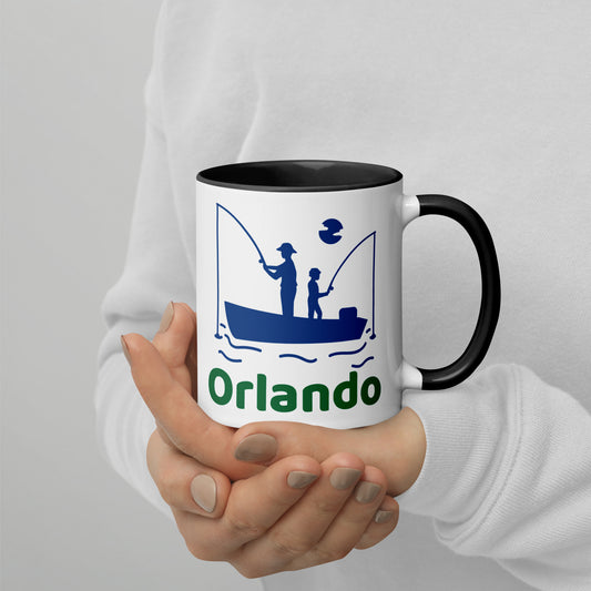 ORLANDO FLORIDA FISHERMAN Mug with Color Inside - Orlando Florida FISHING Mugs