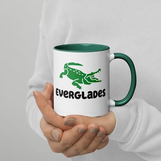 FLORIDA EVERGLADES ALLIGATOR Mug with Color Inside - Florida Alligator Mugs V2