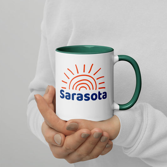 SARASOTA Sun Mug with Color Inside - Sarasota Florida Sunshine Mugs