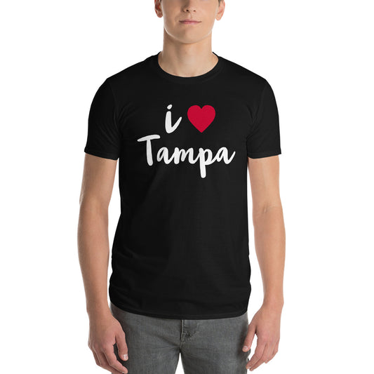 I LOVE TAMPA FLORIDA W/ HEART - Short-Sleeve T-Shirt  - Unisex Lightweight T-Shirt | Gildan 980