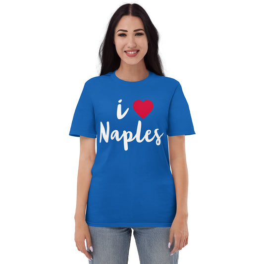 I LOVE NAPLES W/ HEART - Short-Sleeve T-Shirt  - Unisex Lightweight T-Shirt | Gildan 980