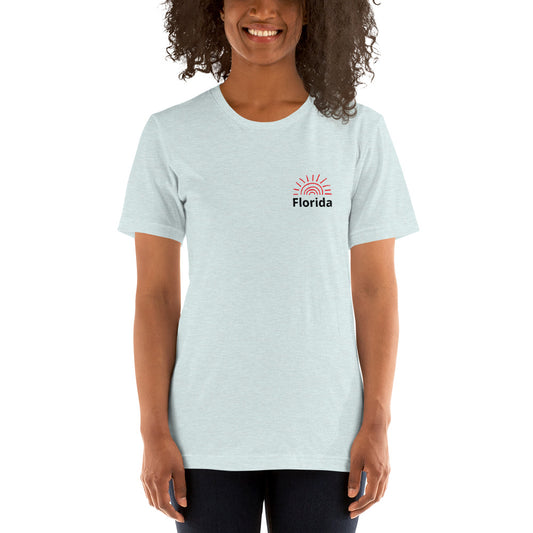 FLORIDA BEACH LIFE T-SHIRT WITH PALM TREE BACK - Unisex t-shirt