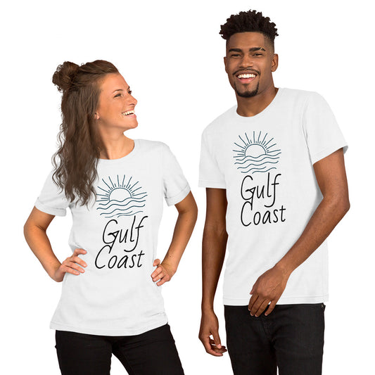 GULF COAST W/ SUN ON OCEAN - Unisex t-shirt