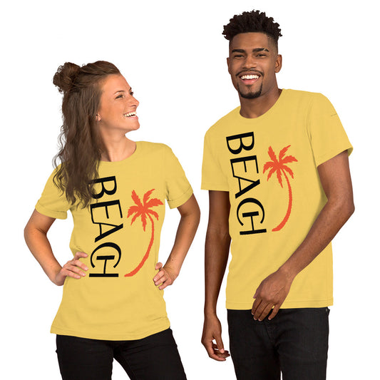 BEACH W/ PALM TREE - Unisex t-shirt