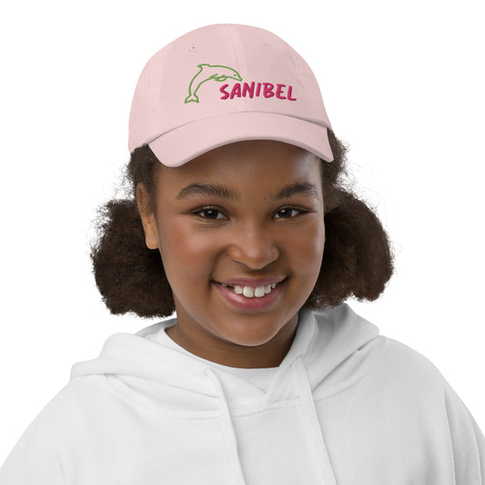 KIDS SANIBEL FLORIDA HAT W/ DOLPHIN - Youth / Child Baseball Cap